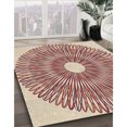 thumbnail image 3 of Ahgly Company Tapis d'Intérieur Lavable en Machine Carré Transitionnel Kaki Or, 3 Pieds Carré, 3 of 7