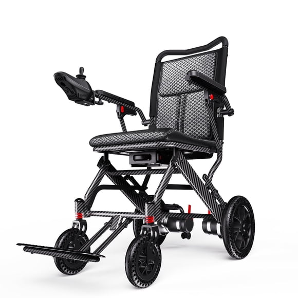 Fauteuil Roulant Électrique pour Aînés, Autonomie de 15 Miles avec 2 X Batterie au Lithium de 12 Ah (250 Lb), Fauteuil Roulant Tout-Terrain avec Moteurs de 500 W, Fauteuil Roulant Motorisé Portable Approuvé par les Compagnies Aériennes