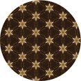 thumbnail image 1 of Ahgly Company Machine Washable Indoor Round Transitional Saddle Brown Area Rugs, 3' Round, 1 of 7
