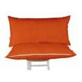 thumbnail image 1 of Vargottam Indoor/Outdoor Polyester Fabric Lumbar Pillow With Insert, All-Weather Waterproof Decorative Throw Pillow for Patio Furniture-Set of 2 - Orange, 1 of 7