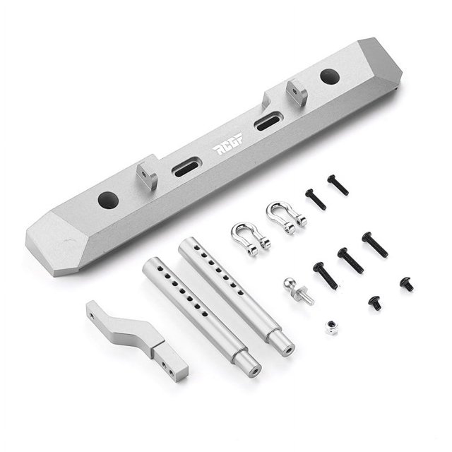 ZheElen Aluminum Alloy Durable Rear Bumper For 1/10 GEN8 RC Car Part RC Car Accessories Replacement Parts RC Upgrade Part Silver