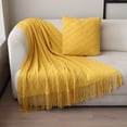 thumbnail image 4 of TopLLC Couverture Jetée, Couverture Jetée pour Canapé Couverture Douce Couverture Tricotée Couverture à Franges Couverture de Sofa Couverture de Sommeil 180x130cm Couverture Douce, 4 of 6