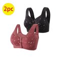 thumbnail image 3 of Bigersell Bras Lot Femmes 2 Pcs Soutien-Gorge Grande Taille Style R-91 Soutiens-Gorge Rehausseur Respirants R-91-wine, 3 of 9