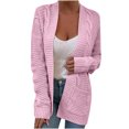 thumbnail image 2 of Mode Automne 2023 pour Femmes Chandail Uni pour Femme Haut Chandail Ample Cardigan Manteau Cardigan Léger en Liquidation, 2 of 5