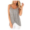 thumbnail image 1 of Timegard Camisoles pour Femmes Col Rond Bretelles Spaghetti Nœud Confortable Chic Décontracté Sans Manches Hauts Blouse, 1 of 7