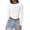 White, variant on HUITKMM Cotton Shirts Women Women’S Slim Tops Long Sleeve Round Neck Crop Top Tee Shirt Basic Solid Tight Slim Fit Cropped Shirt Workout Yoga Long Sleeve Shirts Crop Tops Basic Slim Fit T Shirts