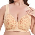 thumbnail image 1 of Plus Size Bra No Underwire Vest Style Lace Front Button Bra Women Bras plus Size Pack Sports Bras Underwire Strong Support Sports Bras for Women Staples Bra Bra's for Women, 1 of 8