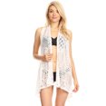 thumbnail image 4 of Cardigan Châle au Crochet Sans Manches à devant Ouvert pour Femmes, par-Dessus de Bikini, 4 of 5