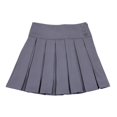 thumbnail image 1 of Bienzoe Jupe de Danse Classique Plissée d'Uniforme Scolaire pour Fille Gris Taille 6, 1 of 5