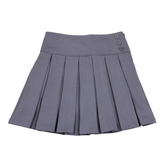 Bienzoe Jupe de Danse Classique Plissée d'Uniforme Scolaire pour Fille Gris Taille 6