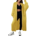 thumbnail image 1 of Comdrip Long Cardigans for Women! Long Cardigans for Women Open Front Cable Knit Cardigan Open Front Oversized Draped Sweater Outerwear Fall Cardigans for Women Yellow L, 1 of 4