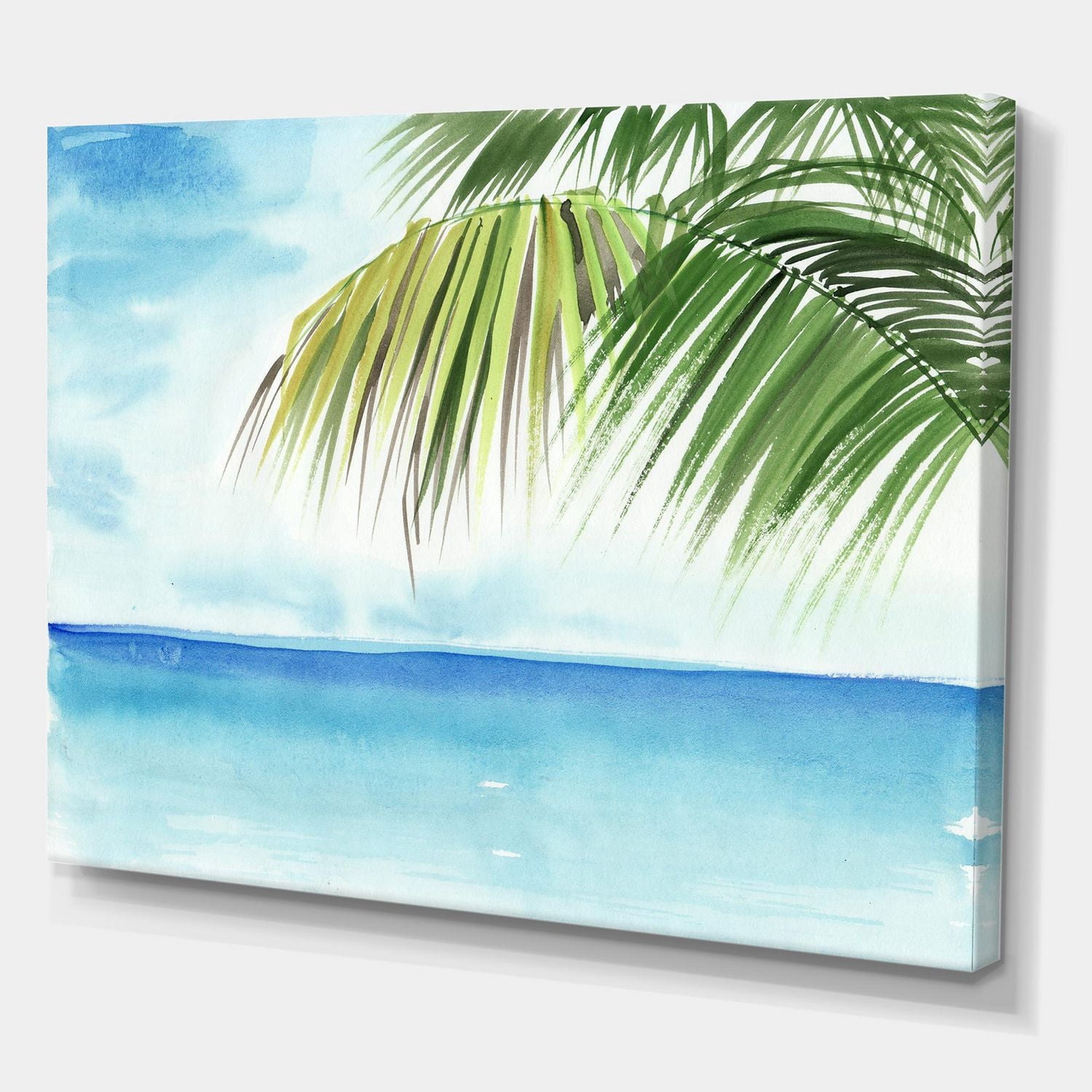 Designart Palm Beach Resort à l'aube III Art mural sur toile