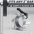 thumbnail image 3 of Synergee Colliers de Barre en Aluminium Argenté à Verrouillage, Pinces de Poids de 2 Pouces, 3 of 6