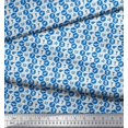 thumbnail image 2 of Soimoi Blue Rayon Fabric Airplane,Trophy & Geometric Symbol Print Fabric by Yard 56 Inch Wide, 2 of 3