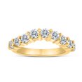thumbnail image 1 of 1.00ctw Chevron Diamond Wedding Band in 14K Yellow Gold, 1 of 2