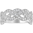 thumbnail image 1 of 1ct Vintage Style Crossover Diamond Fashion Ring 14K Infinity White Gold, 1 of 4