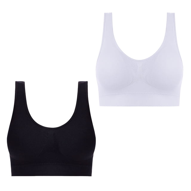 AherBiu 2pc Plus Size Sports Bras for Women Large Bust High Support Padded Bralettes Seamless Workout Underwear