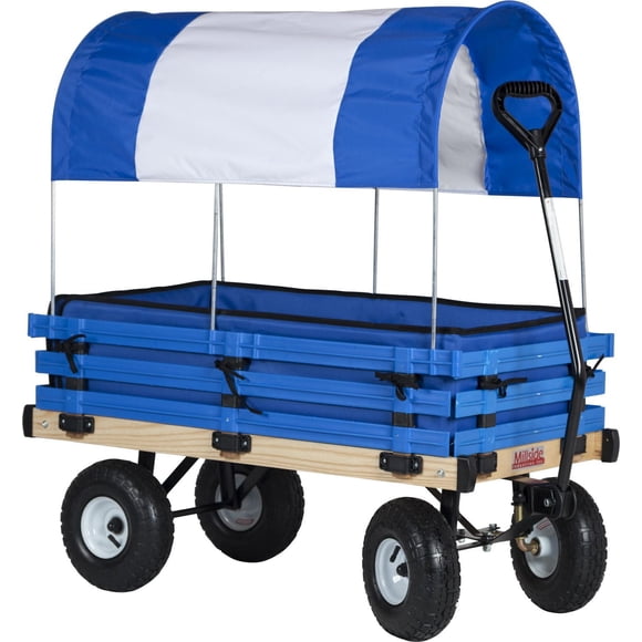 Millside chariot en bois d'enfant classique à ridelles en poly