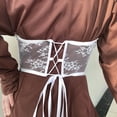 thumbnail image 4 of Women Pearl Lace Back Lace Up Tummy Control Underbust Shaper Shapewear, Suitable For Sleepwear, 4 of 7