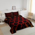 thumbnail image 3 of Erosebridal Futuristic Geometric Bedding Full Comforter Set, Abstract Stripe Down Comforter, Teens, Reversible 3 Pieces, 3 of 8
