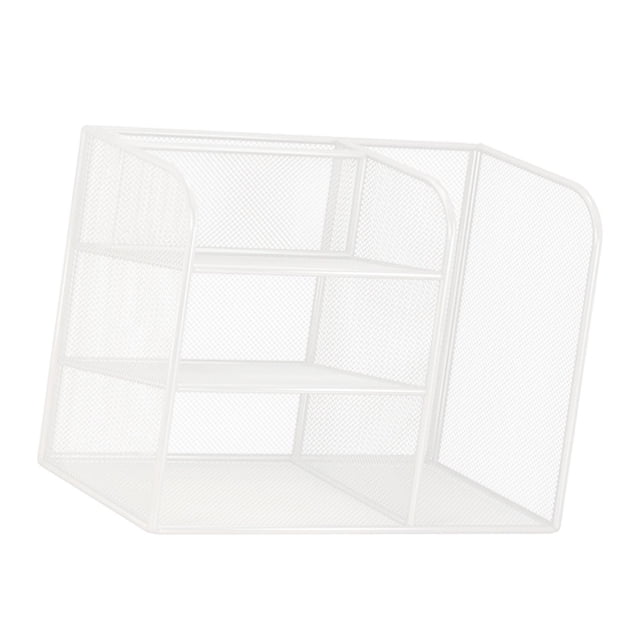 Rongfmy Desk Organizer File Holder Desktop File Organizer for Dorm Office Stationery White