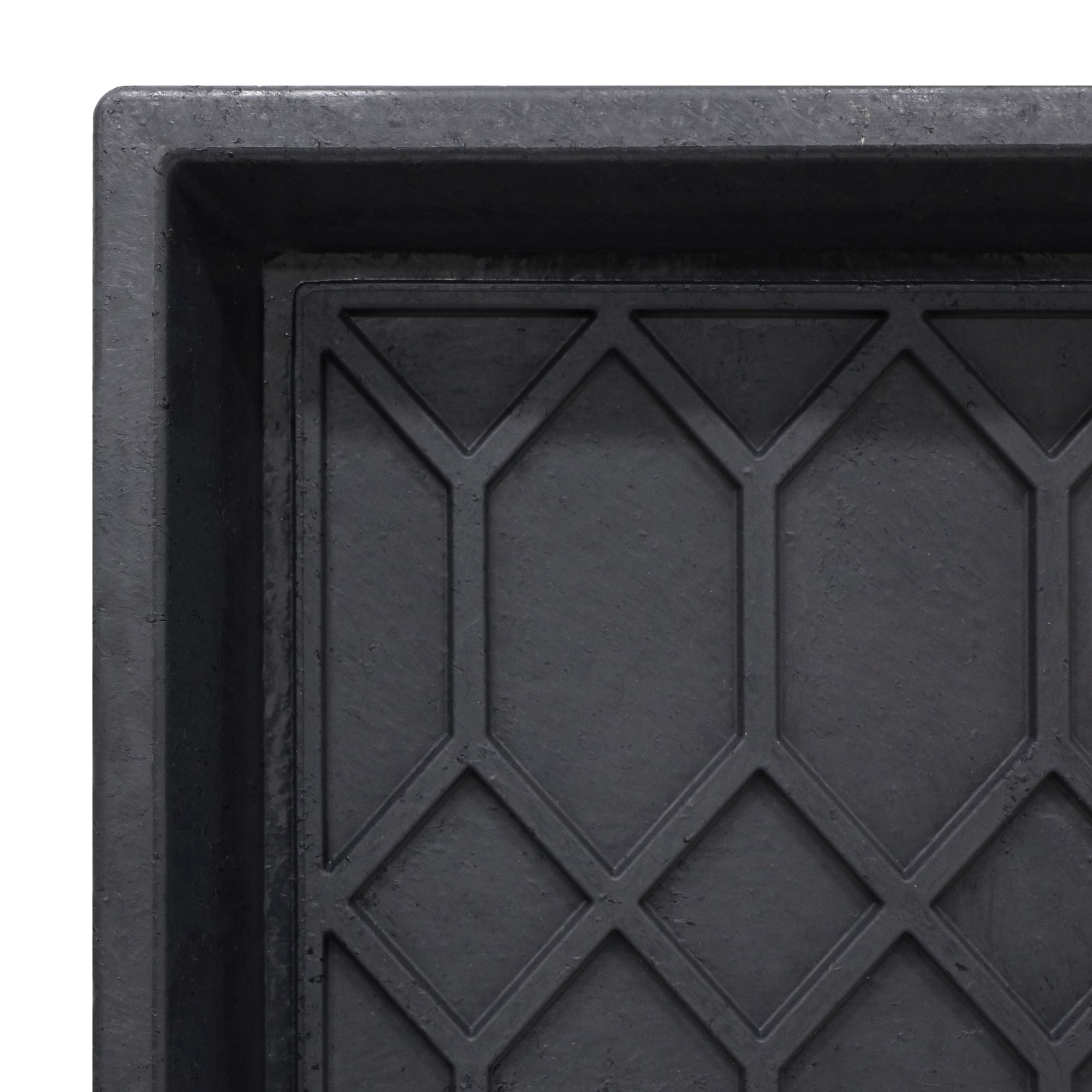 Mainstays Manor plateau à bottes 17 x 35, bords surélevés, imperméable, motif géométrique noir, pour entrée, vestibule, garage