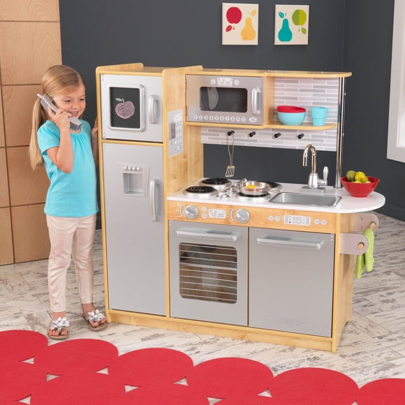 KidKraft Uptown Natural Pretend Play Kids Wooden Kitchen | 53298