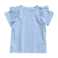 thumbnail image 1 of Kcodviy T-Shirt d'Été pour Enfants, Chandails pour Filles, Taille 14, Manches Courtes, Col Rond, T-Shirt de Pâques pour Filles, Haut Uni, Pyjama Décontracté à Manches Longues pour Filles, Sortie pour 1 à 7 Ans, 1 of 4