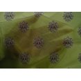 thumbnail image 4 of oneOone Cotton Silk Fabric Floral Block Printed Fabric 1 Yard 42 Inch Wide, 4 of 4