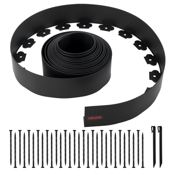 VEVOR Landscape Edging 33ft x 4in L-Shaped Durable Plastic Garden Border No Dig