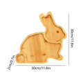 thumbnail image 3 of karymi Rustic Wooden Serving Tray Shaped Like Rabbit and Carrot Multicolor Natural Finish Decorative for Easter Candy Snacks Table Centerpiece 12x12x0.7in Party Favors, 3 of 6
