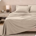 thumbnail image 2 of Bare Home Cozy Fleece Sheet Set - Extra Plush Polar Fleece - Deep Pocket - King, Sand, 2 of 8