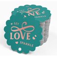 thumbnail image 4 of Inkdotpot Let Love Sparkle Wedding Bottle Tag Real Rose Gold Foil Favor Hang Tags 100 Pack, 4 of 6