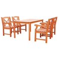 thumbnail image 1 of Vifah Malibu 5 Piece Patio Dining Set in Natural, 1 of 6