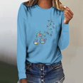 thumbnail image 2 of Pisexur Hauts pour Femmes Mode d'Automne T-Shirt à Imprimé Graphique Amusant Col Rond Manches Longues Chemises pour Femmes Chic Décontracté Hauts de Sortie Confort Polyvalent Blouses Légères, 2 of 5