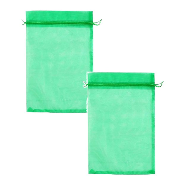 2 Pcs Boîtes à Collations pour Enfants Sacs à Fruits 2024 Sacs de Filet de Jardin Améliorés avec Cordon 100 Pcs Sacs de Filet Réutilisables pour Protéger Fruits et Légumes Vert