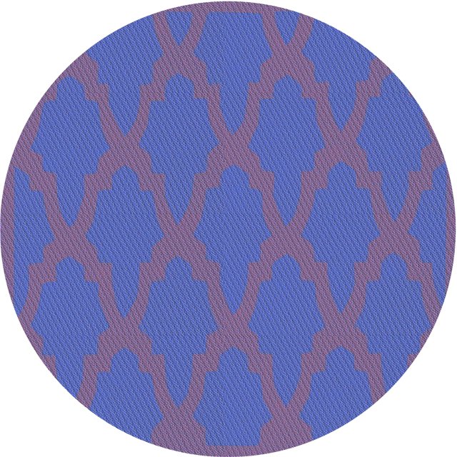 Ahgly Company Tapis Rond Lavable en Machine Intérieur Transitionnel Bleu Ardoise Clair, 3 Pieds Rond