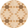 thumbnail image 1 of Ahgly Company Tapis Rond Lavable en Machine Intérieur Transitionnel Blond Doré Or, 3 Pieds Rond, 1 of 7