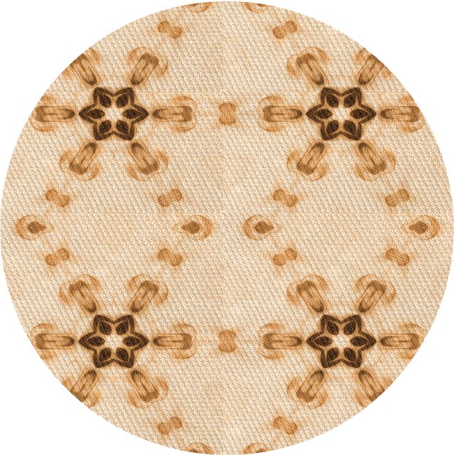 Ahgly Company Tapis Rond Lavable en Machine Intérieur Transitionnel Blond Doré Or, 3 Pieds Rond