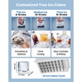thumbnail image 4 of VEVOR Commercial Ice Maker Machine, 90 lbs/24h with 13 lbs Storage Capacity, Countertop/Freestanding/Under Counter, Stainless Steel Ice Maker with LED Display & Self-Cleaning, 4 of 9