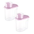 thumbnail image 1 of Oleegame 2PC Produce Storage 1.9L Kitchen Multi Grain Storage Tank Food Dry Goods Storage Box Plastic Sealed Tank Pink, 1 of 9
