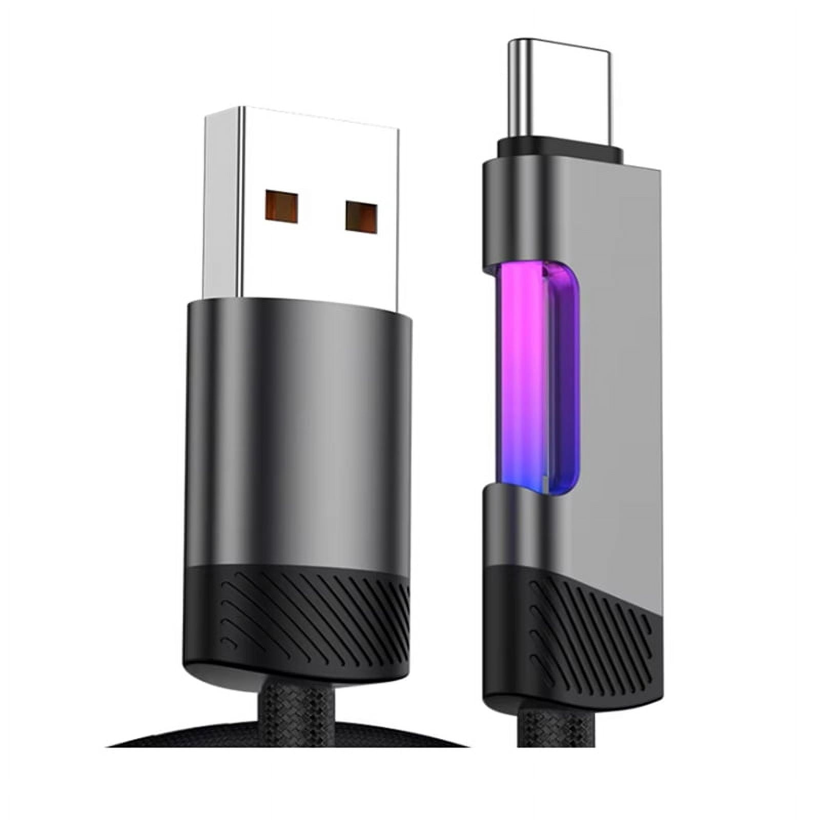 RGB Fast Charging Cable 2m 120W 6A USB to Type-C Charge Cable with RGB Ambient Light USB to Type-C,1 * Charging Cable