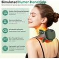 thumbnail image 2 of Neck Massager with Heat Hand Shoulder Back Massage with Fingers Bionic Heated Masseur Dos Et Cou For Pain Relief Palm Massager-Green,Green, 2 of 13