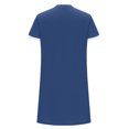 thumbnail image 4 of Gspmoly Robe pour Femme, Mode Femme Été Col en V Manches Courtes Couleur Contrastante pour la Maison Robe Courte Robes de Travail pour Femme jusqu'à 60 % de Rabais, 4 of 5