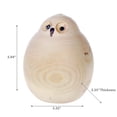 thumbnail image 2 of Natural Wooden Owl 3.35" - Set of 2, 2 of 3