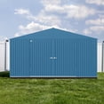 thumbnail image 2 of Arrow Elite 14 x 14 x 8 ft Blue Grey Steel Storage Shed, 2 of 9