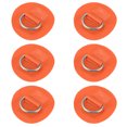 thumbnail image 1 of Unique Bargains 6pcs 6cm Orange D Anneau Patch PVC en Acier Inoxydable Forme Ronde D Anneau Pads pour Kayak de Bateau Gonflable, 1 of 7