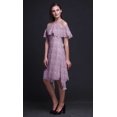 thumbnail image 4 of Bimba Butterfly Printed Womens Ruffle Front Cold Shoulder Swing Shift Dress-Large, 4 of 6