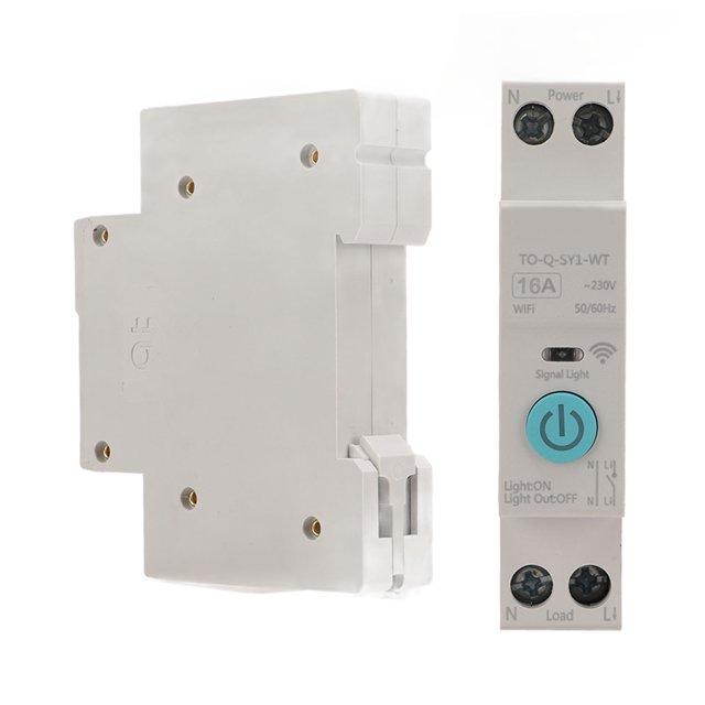 Smart Switch Module, Wireless Switch Breaker Smart DIN Rail Switch with Remote Control Timing Countdown for Tuya Smart ZigBee SigMesh 230V