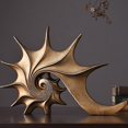 thumbnail image 2 of Abbracc Statue en Résine Figurines Sculpture de Collection Ornement pour Cabinet Or Rose, 2 of 7